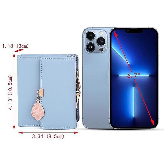 Wallet for Women 0544 Light Blue RFID - Picture 6 of 7